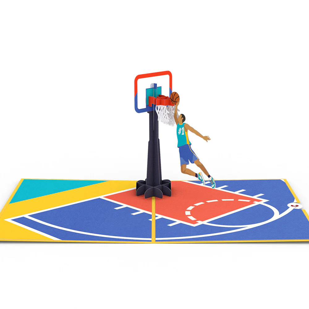 Slam Dunk Basketball Pop-Up Card - Image 3