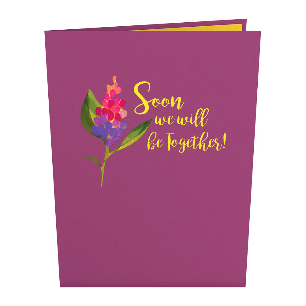 Soon We Will Be Together Lilacs Pop-Up Card - Image 4