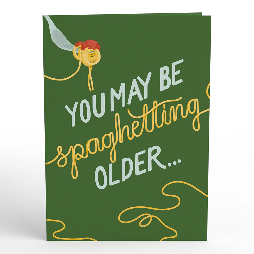 Spaghetting Older Birthday Pop-Up Card - Image 5