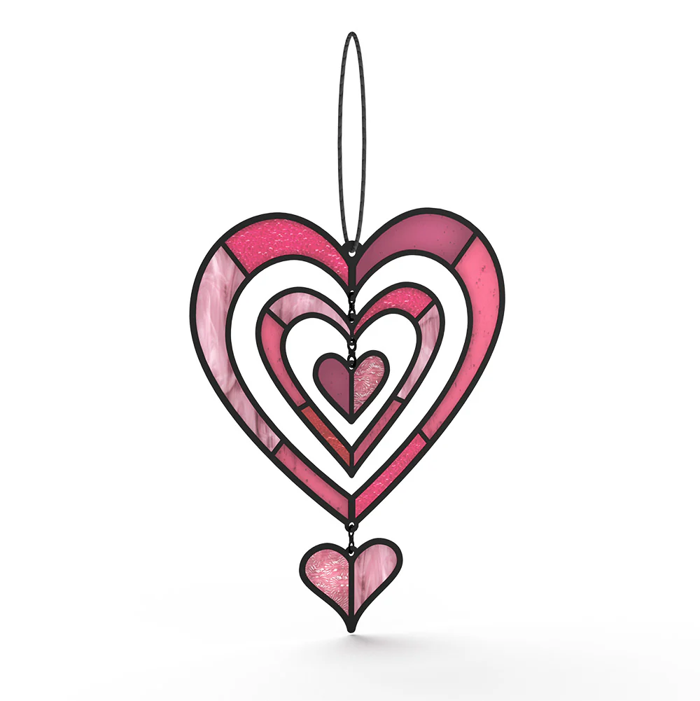 Spinning Heart Valentine Suncatcher Card and Sentiment Set for Daughter - Image 3