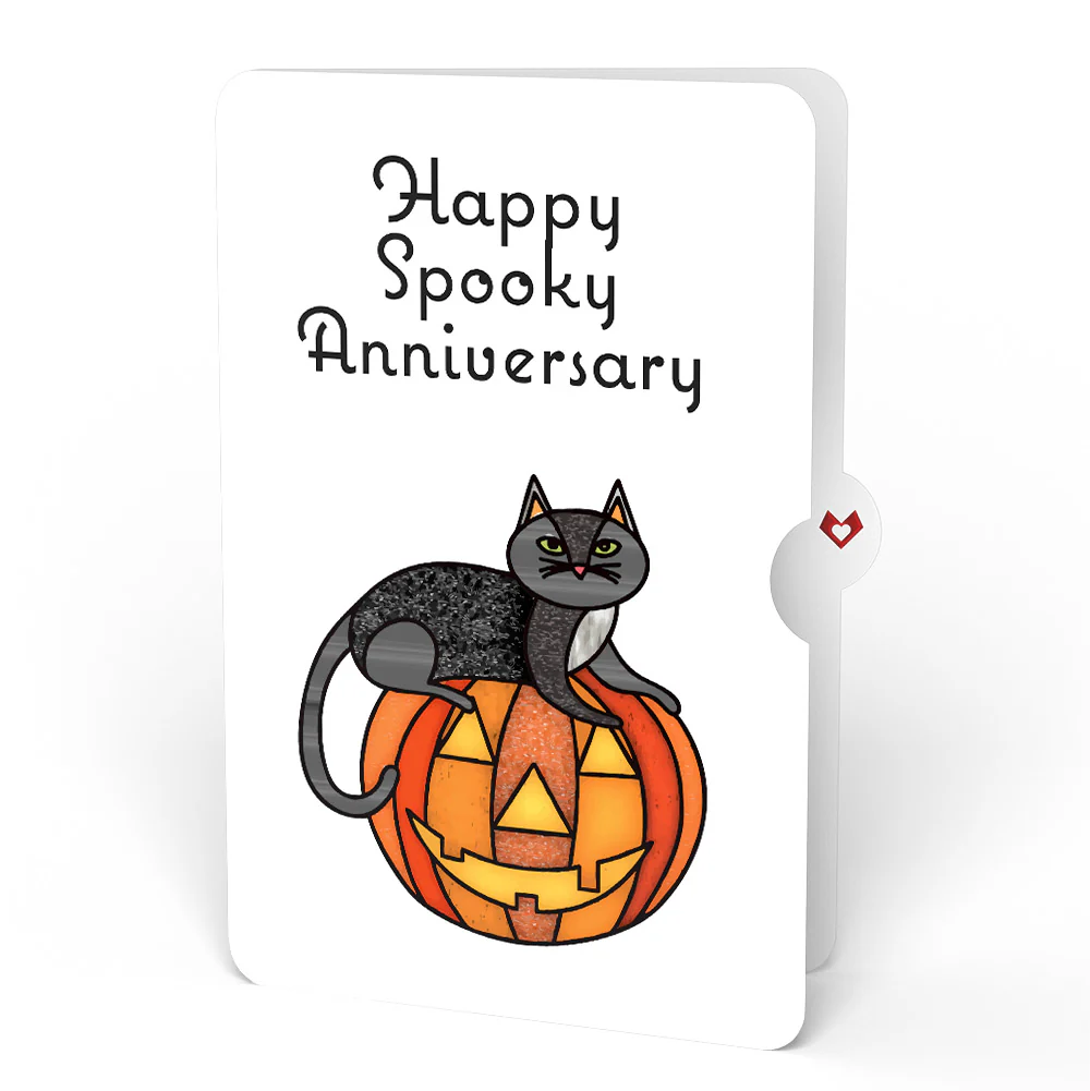 Spooky Vibes Halloween Cat Suncatcher Card and Anniversary Sentiment Set - Image 4