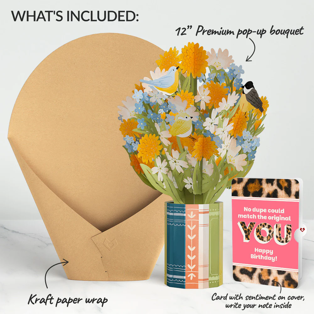 Spring Joy Birthday Bouquet and The original YOU Sentiment Set - Image 2