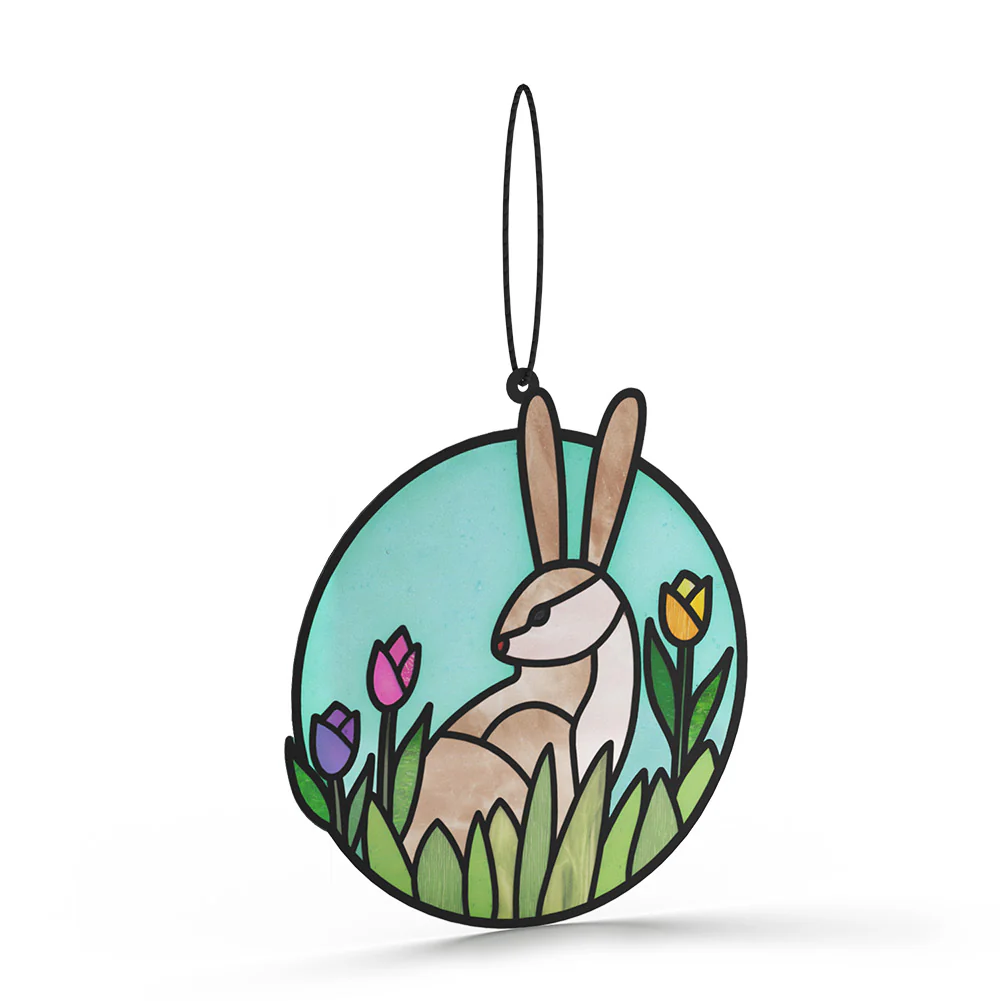 Springtime Bunny Easter Suncatcher Card and Sentiment Set - Image 3
