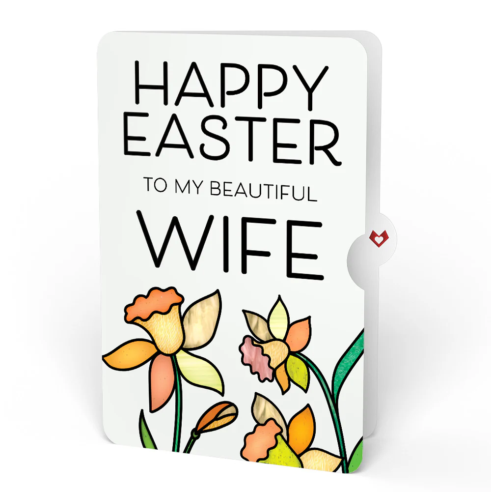 Springtime Bunny Easter Suncatcher Card and Sentiment Set for Wife - Image 4
