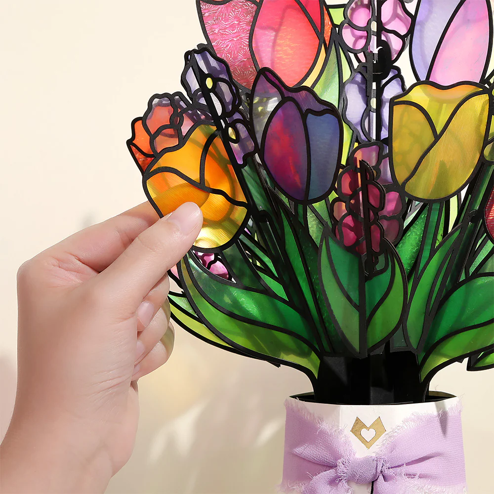 Springtime Bunny Suncatcher Card & Bouquet Bundle - Image 5