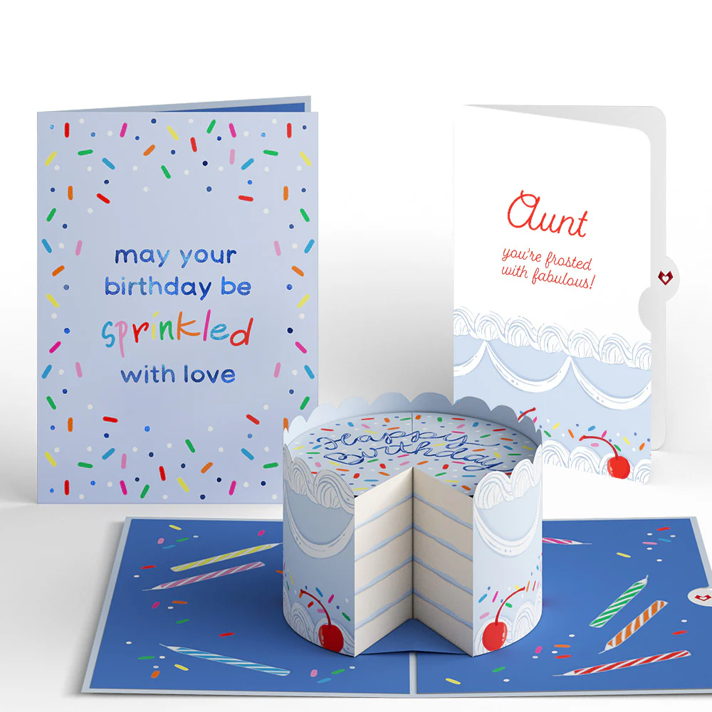 Sprinkled with Love Birthday Cake Pop-Up Card and Sentiment Set for Aunt