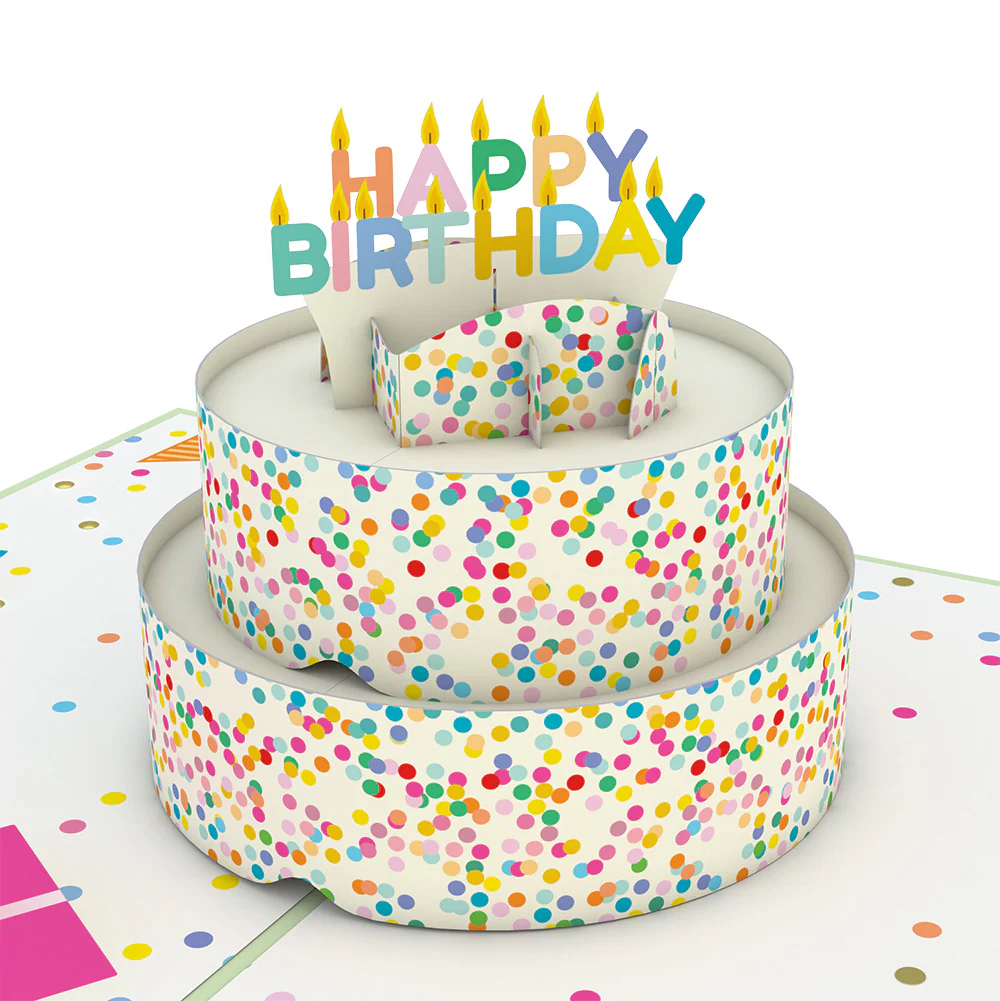 Sprinkles Birthday Cake Pop-Up Card and Sentiment Set for Dad - Image 3