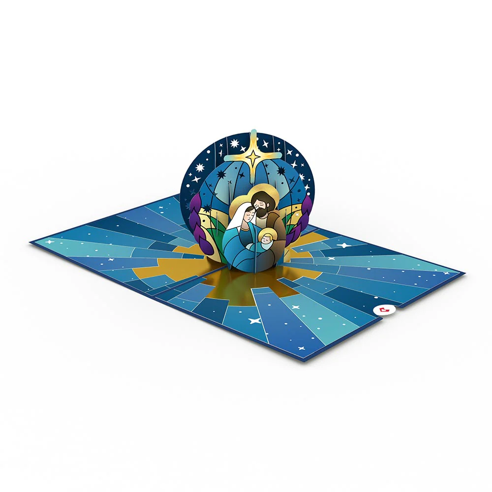 Stained Glass Holy Family Pop-Up Card - Image 3