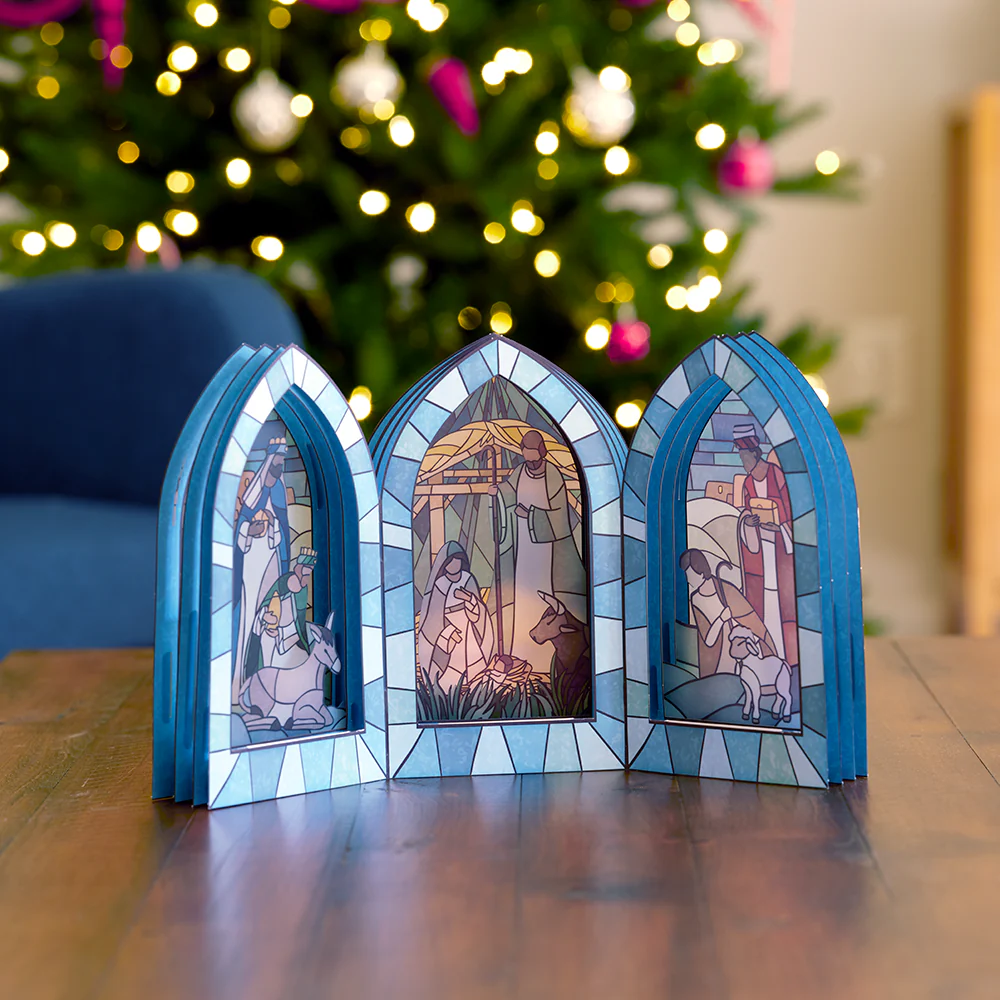 Stained Glass Nativity Windows Giant Pop-Up Gift - Image 5