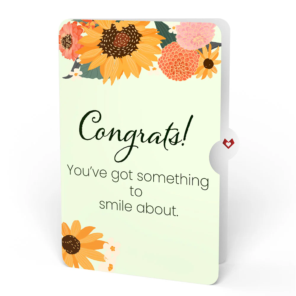 Stained Glass Sunflowers Congratulations Pop-Up Card and Sentiment Set - Image 4