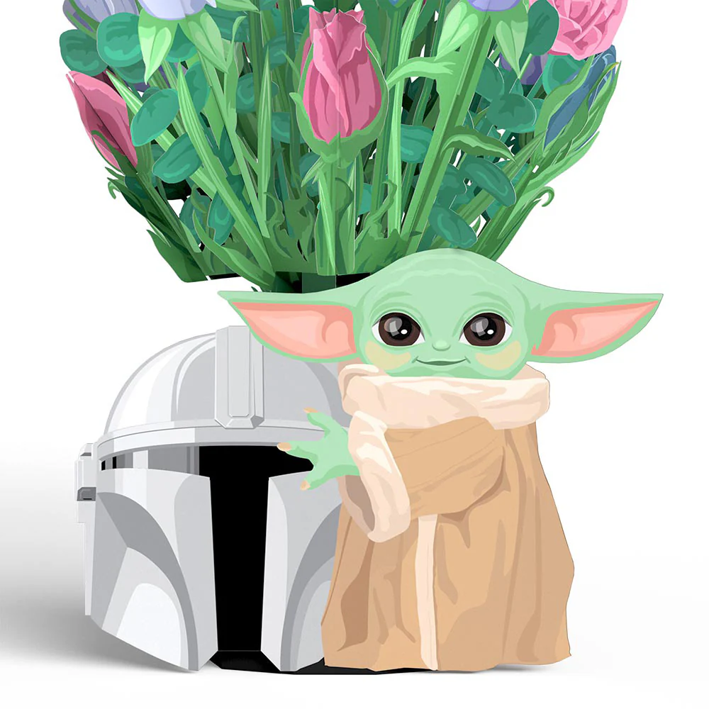 Star Wars™ Grogu™ Plushpop Card & Flower Buds Bouquet Bundle - Image 6