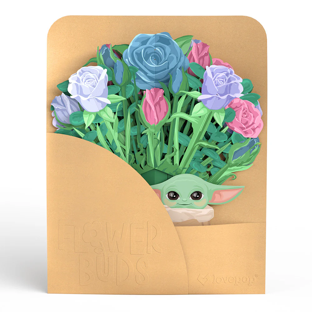 Star Wars™ Grogu™ Plushpop Card & Flower Buds Bouquet Bundle - Image 8