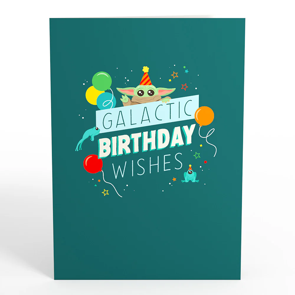Star Wars™ The Mandalorian™ Galactic Birthday Wishes Card with Mini Bouquet - Image 4