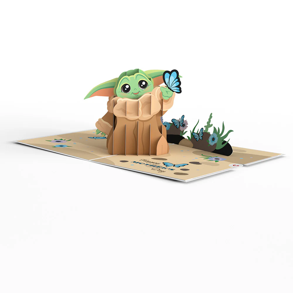 Star Wars™ The Mandalorian™ Grogu™ Mother's Day Butterfly Pop-Up Card - Image 3