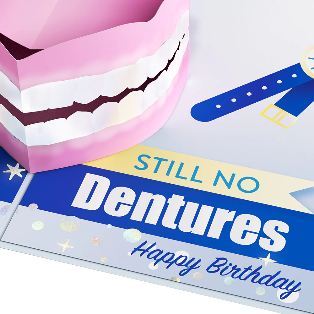 Still No Dentures Birthday Pop-Up Card - Image 3