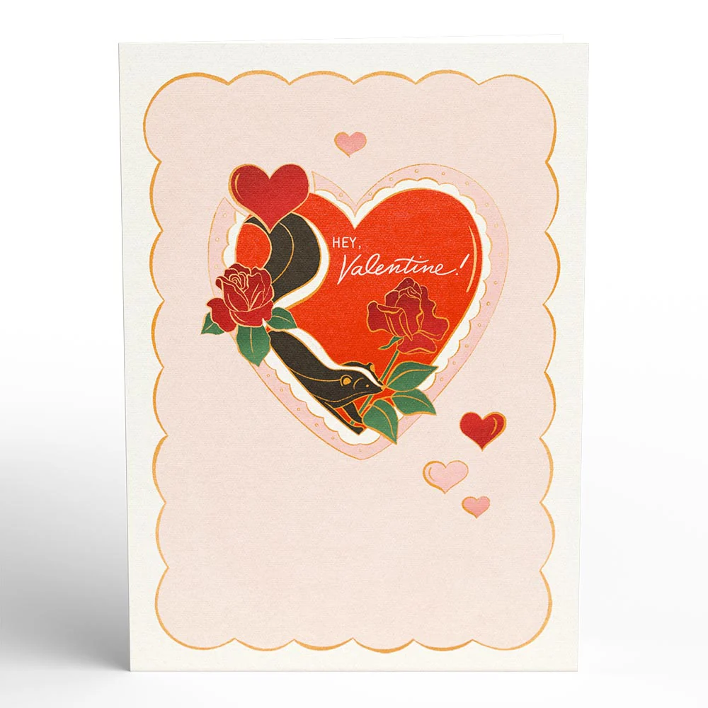 Stinking Love You Skunk Valentine Pop-Up Card - Image 7