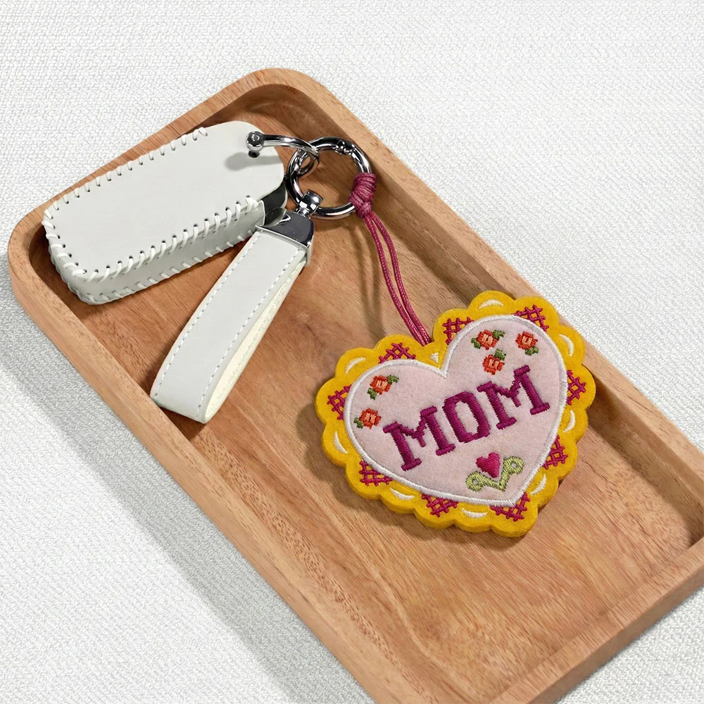 Stitched with Love Mom HeartFelt Charm Card™ - Image 3