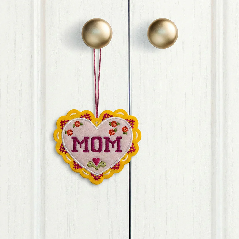 Stitched with Love Mom HeartFelt Charm Card™ - Image 4