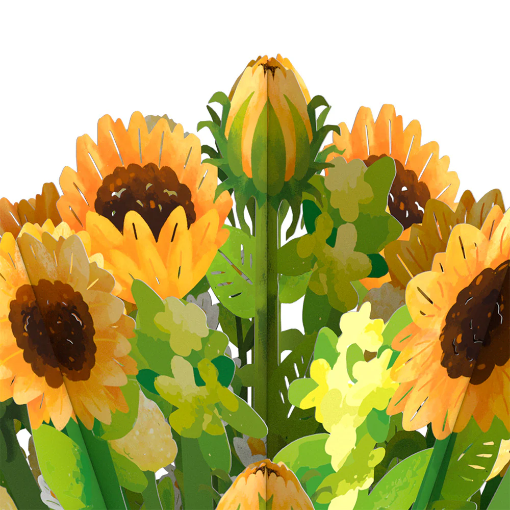 Sunflower Blooms Birthday Bouquet and Cardio Queen Sentiment Set - Image 3