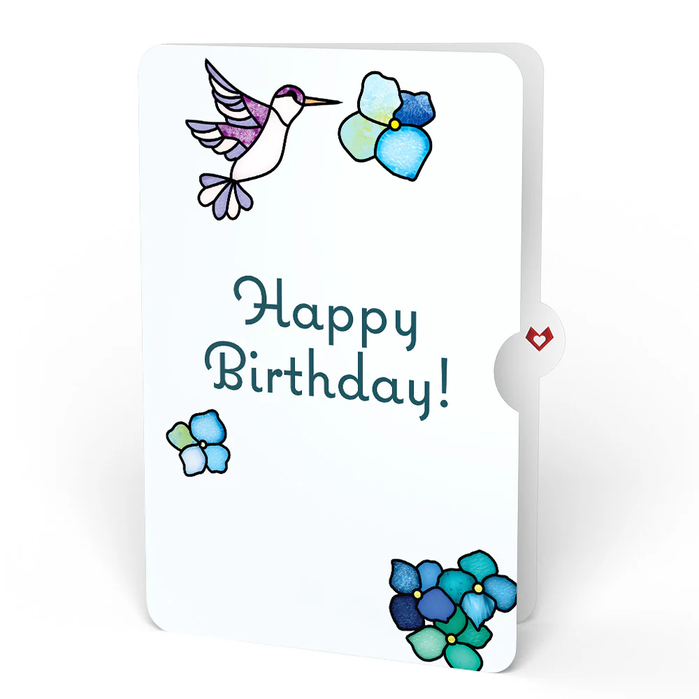 Sunlit Hydrangeas Birthday Suncatcher Bouquet and Sentiment Set - Image 4