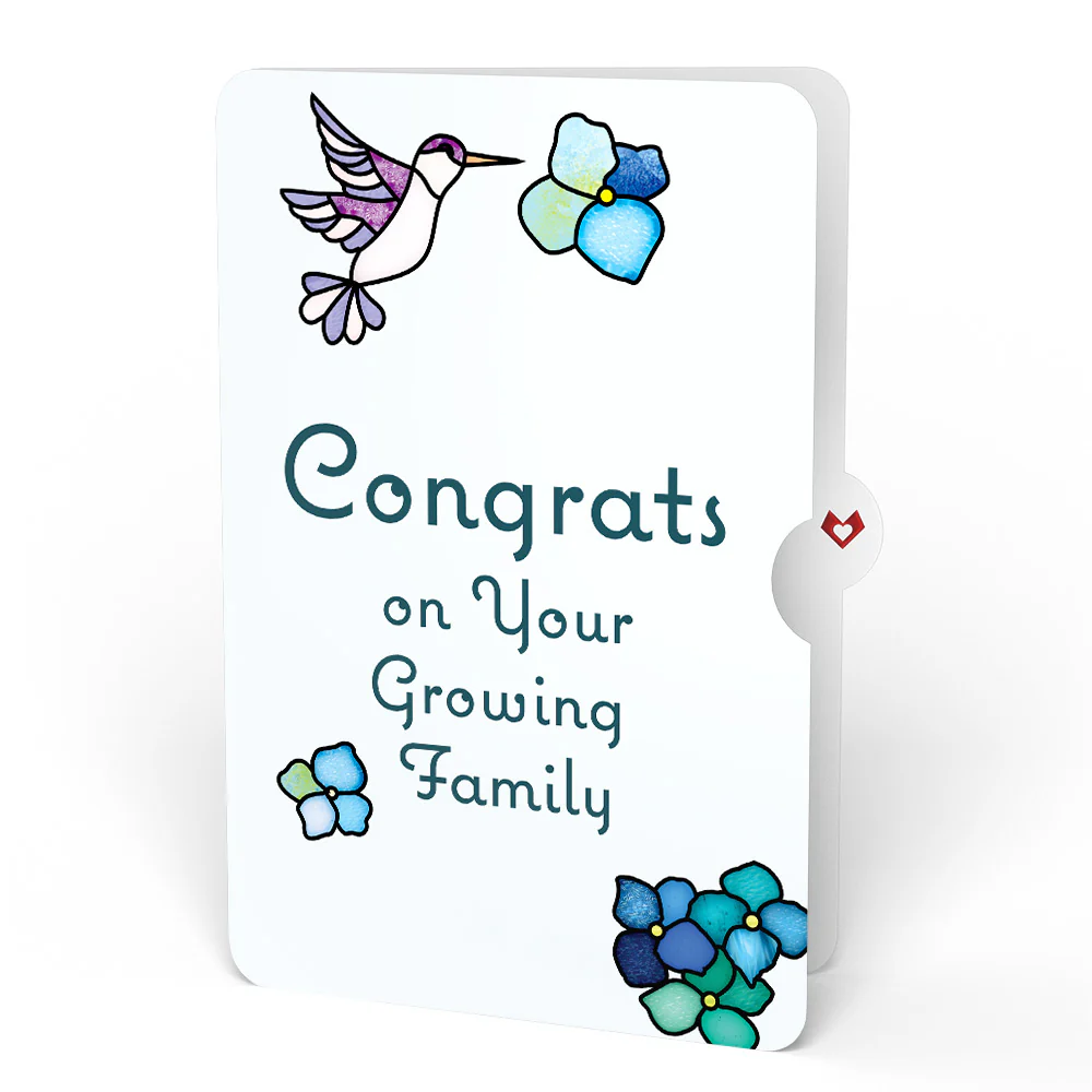 Sunlit Hydrangeas New Baby Suncatcher Bouquet and Sentiment Set - Image 4