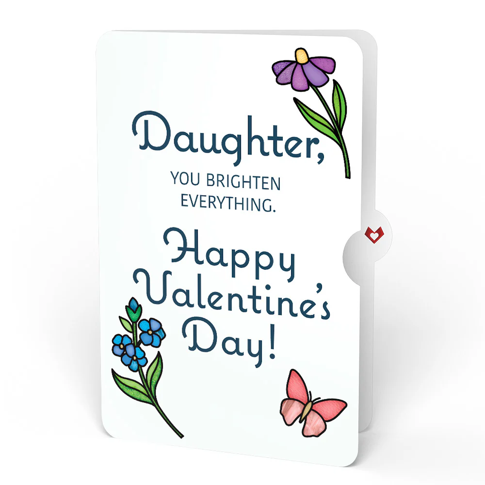 Sunlit Hydrangeas Valentine Suncatcher Bouquet and Sentiment Set for Daughter - Image 4