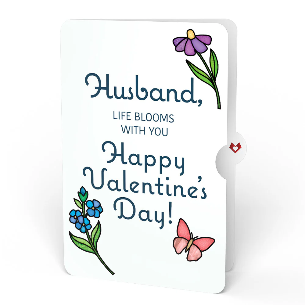 Sunlit Hydrangeas Valentine Suncatcher Bouquet and Sentiment Set for Husband - Image 4