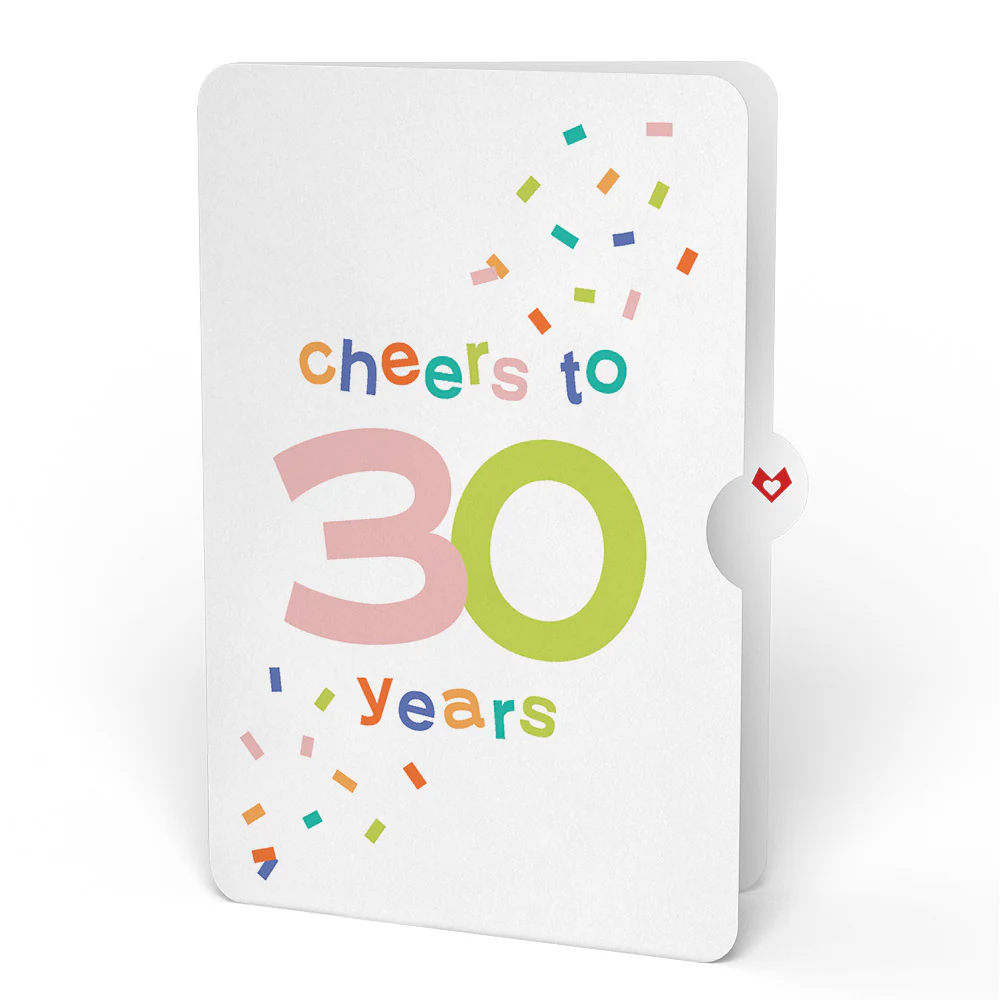 Sweet 30th Birthday Wishes Bouquet and Confetti Cake Sentiment Set - Image 4