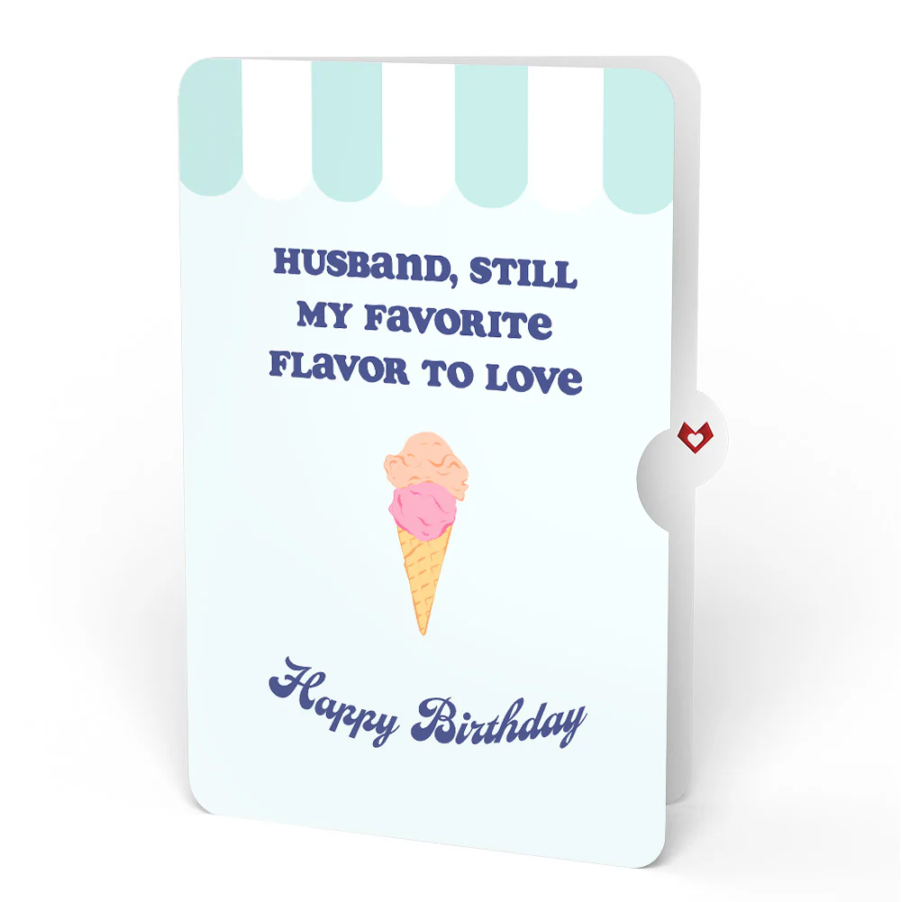 Sweet Day Ice Cream Birthday Pop-Up Card and Sentiment Set for Husband - Image 4