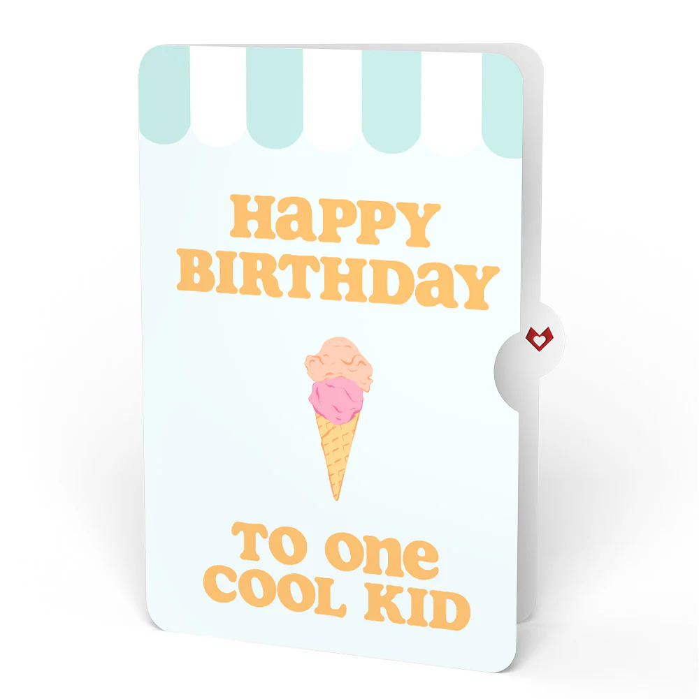 Sweet Day Ice Cream Birthday Pop-Up Card and Sentiment Set for Kid - Image 4