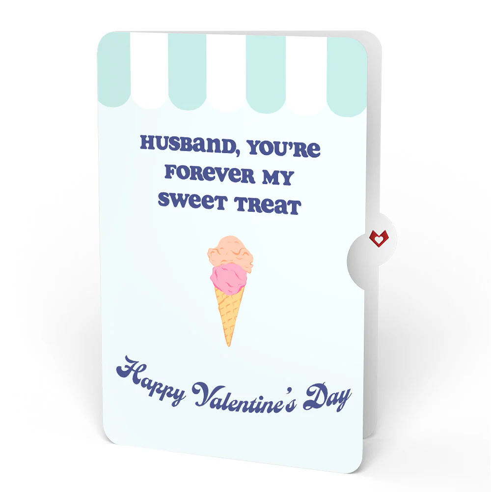 Sweet Day Ice Cream Valentine Pop-Up Card and Sentiment Set for Husband - Image 4
