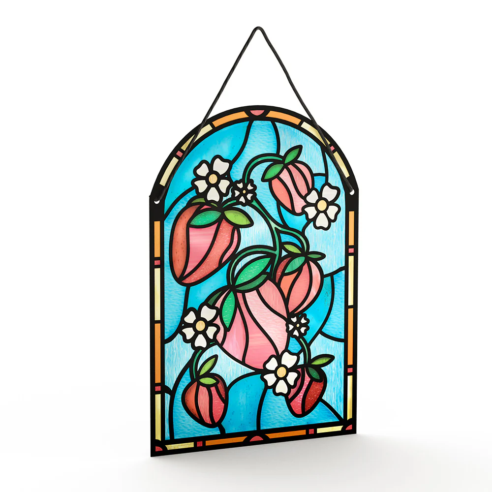 Sweet Strawberries Suncatcher Card - Image 3