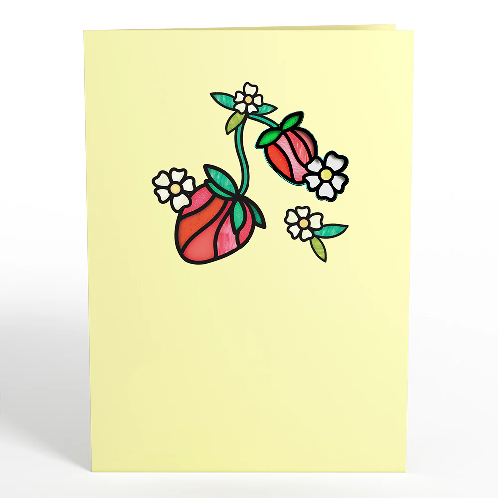 Sweet Strawberries Suncatcher Card - Image 5