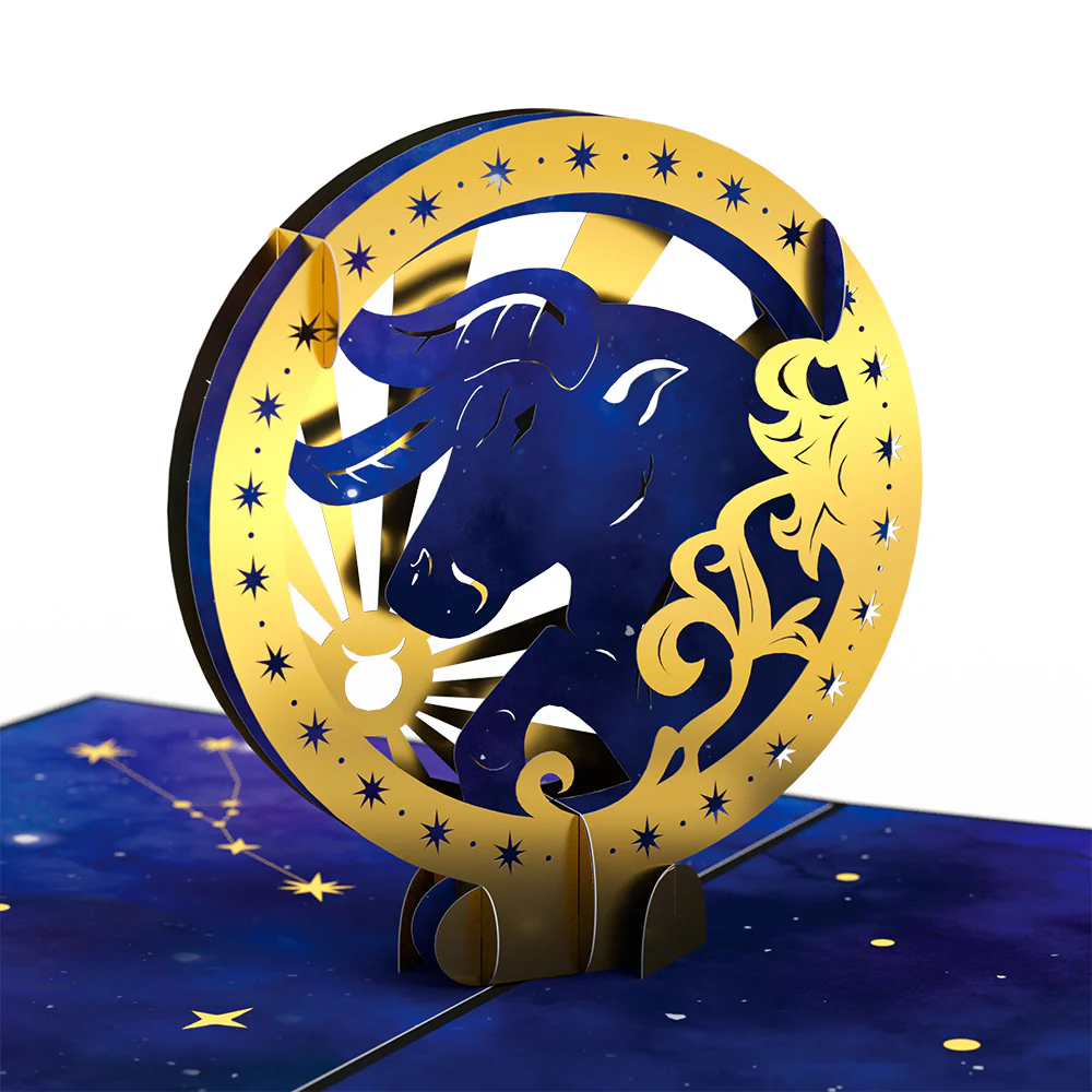 Taurus Zodiac Birthday Pop-Up Card - Image 2