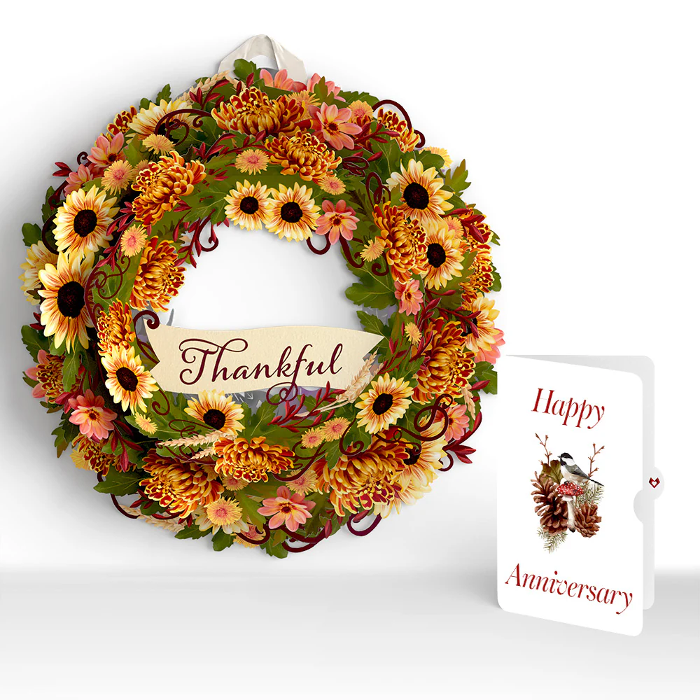 Thankful Anniversary Wreath and Sentiment Set