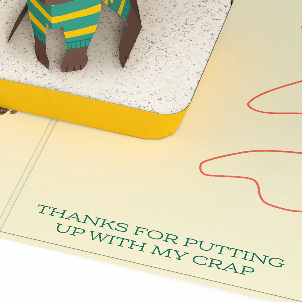 Thanks for Putting Up with My Crap Father's Day Pop-Up Card - Image 3