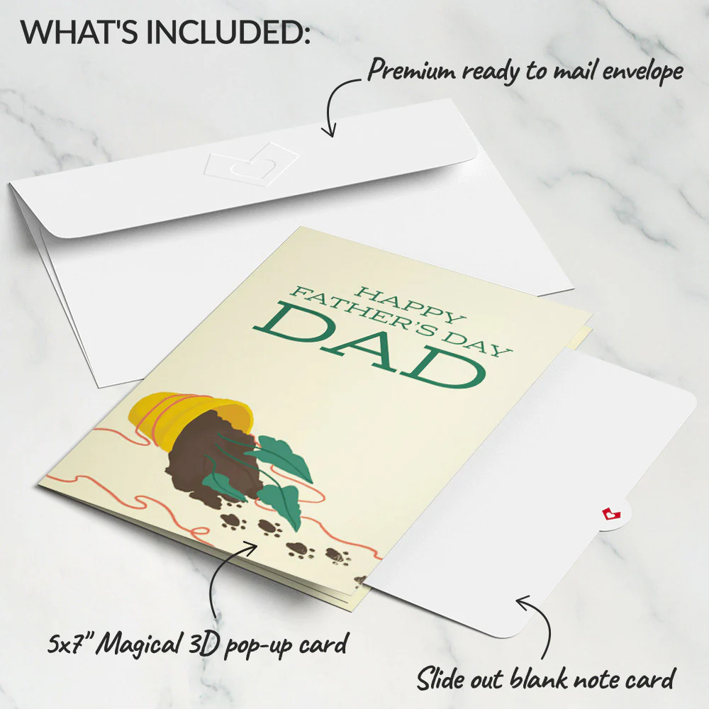 Thanks for Putting Up with My Crap Father's Day Pop-Up Card - Image 6