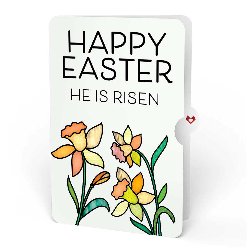 The Lord Bless You Floral Cross Easter Pop-Up Card and Garden Blooms He Is Risen Sentiment Set - Image 4