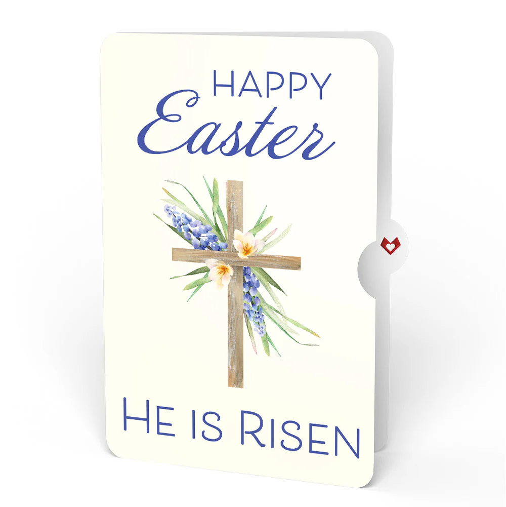 The Lord Bless You Floral Cross Easter Pop-Up Card and Wildflower Cross Grace He Is Risen Sentiment Set - Image 4