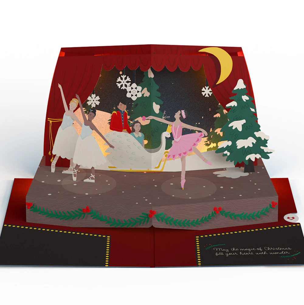 The Nutcracker Christmas Magic Music and Lights Pop-Up Card and Birthday Sentiment Set - Image 3