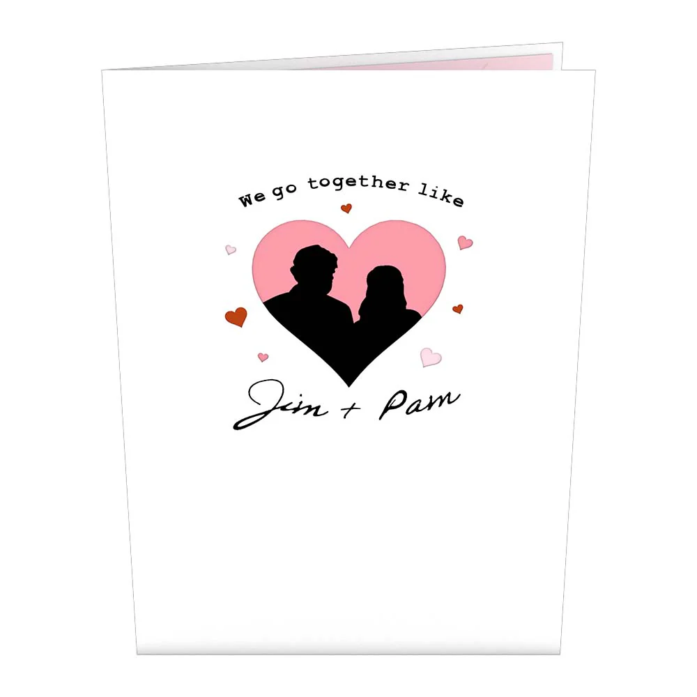 The Office We Go Together Like Jim and Pam Pop-Up Card - Image 4