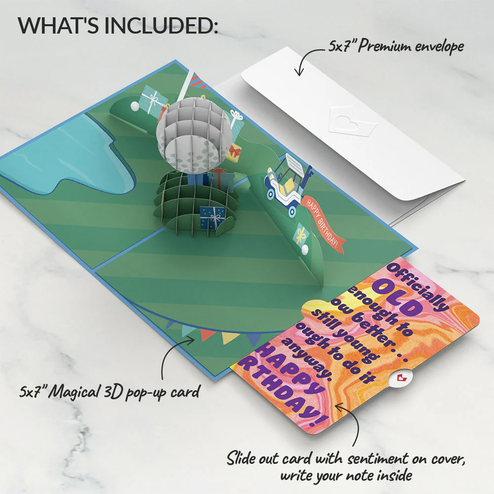 Time to Par-Tee Birthday Golf Pop-Up Card and Sentiment Set - Image 2