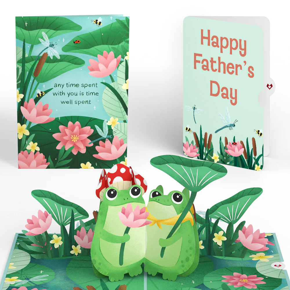 Time Well Spent Frogs Father’s Day Pop-Up Card and Sentiment Set for Dad