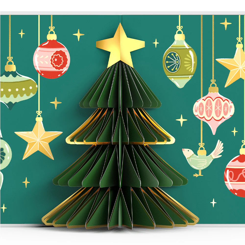 Tis the Season Christmas Tree Pop-Up Card and Sentiment Set for Mom - Image 3