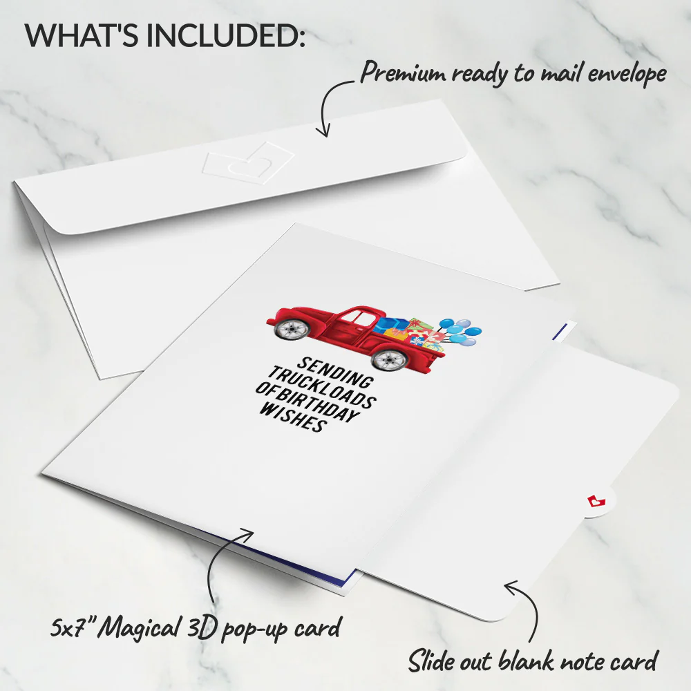 Truckloads of Birthday Wishes Pop-Up Card - Image 5