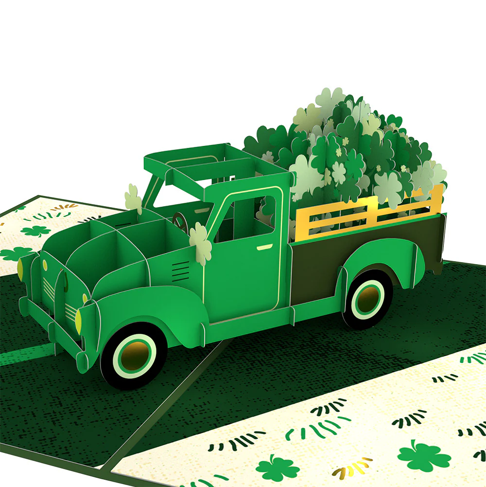 Truckloads of Luck St. Patrick’s Day Pop-Up Card and Jade Clover Shenanigans Sentiment Set - Image 3