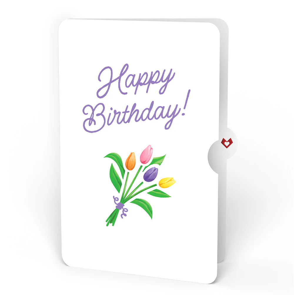 Tulips Birthday Pop-Up Card and Spring Tulips Sentiment Set - Image 4