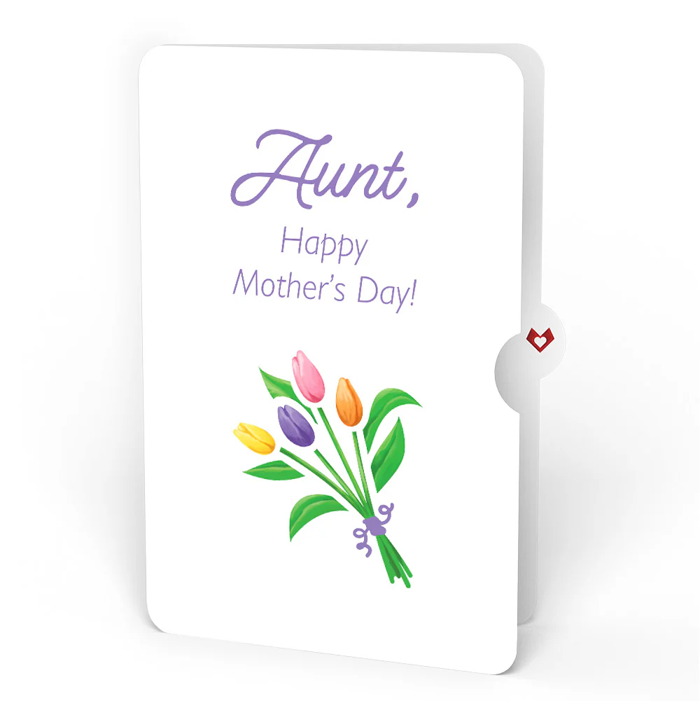Tulips Mother’s Day Pop-Up Card and Sentiment Set for Aunt - Image 4