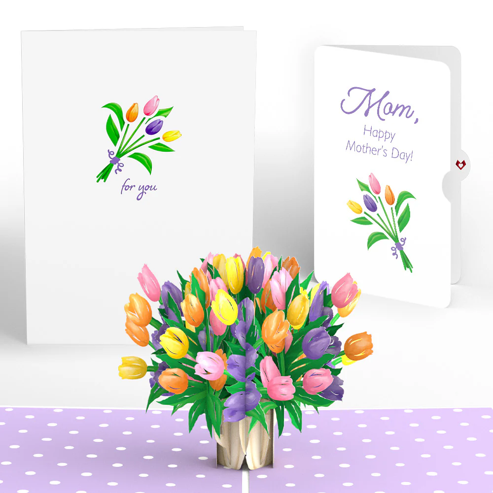 Tulips Mother’s Day Pop-Up Card and Sentiment Set for Mom
