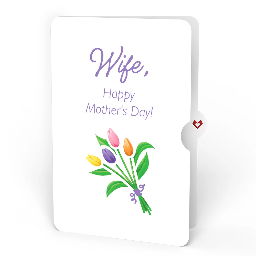 Tulips Mother’s Day Pop-Up Card and Sentiment Set for Wife - Image 4